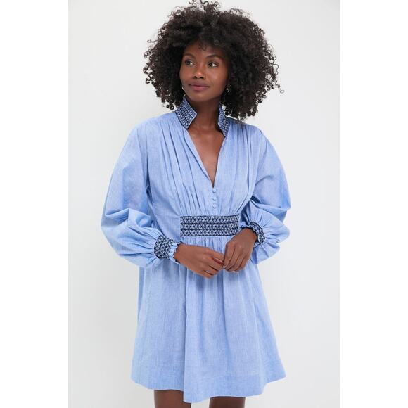 Tuckernuck Dresses & Skirts - TUCKERNUCK Chambray Embroidered Aubury Dress Size XXXL NWT Retail $198